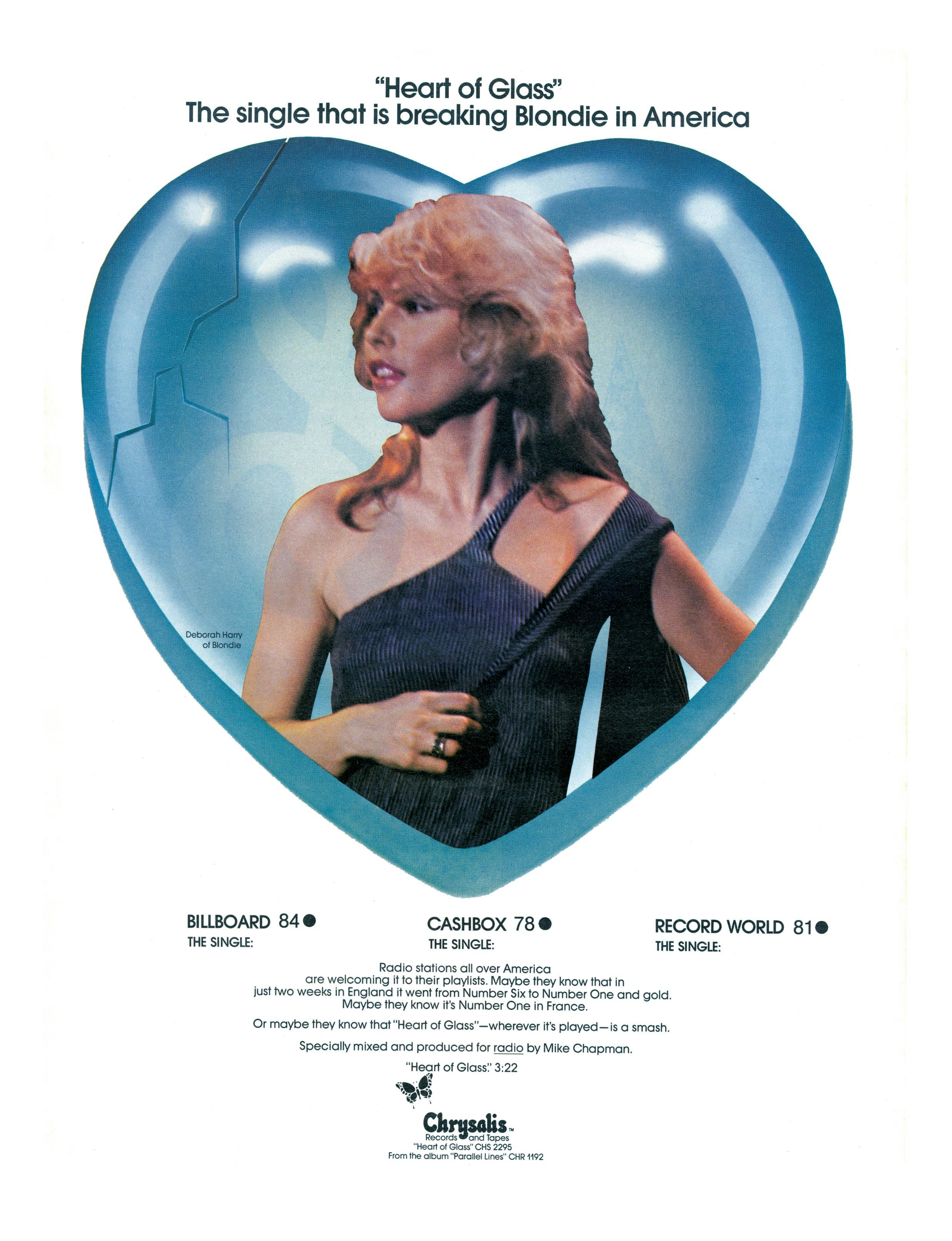 Blondie "Heart of Glass" advertisement